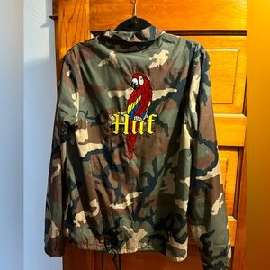 Small HUF jacket with super unique and fun camo design